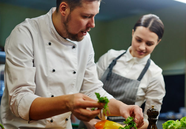 Chefs Prepping Food